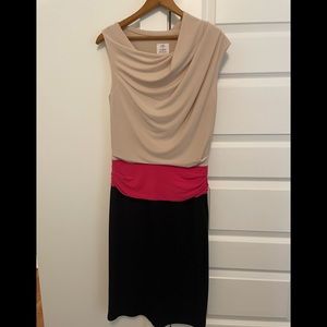 Suzi Chin by Maggie Jersey colorblock dress